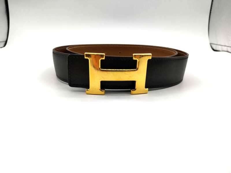 エルメス買取 コンスタンス Hベルト リバーシブルベルト ブラック×ブラウン